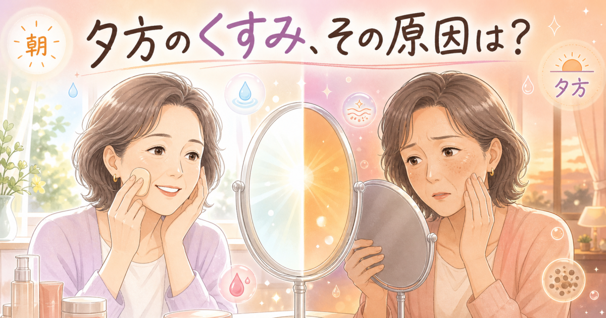 夕方のファンデ色浮き・くすみ原因とは？エイジング肌の根本対策