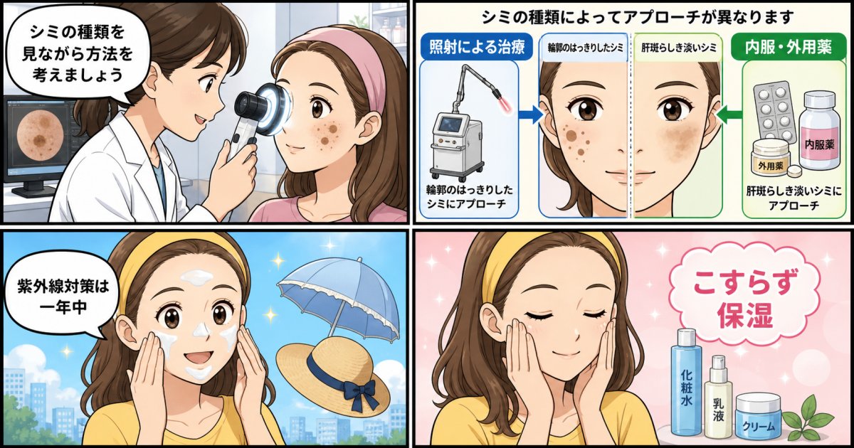 シミの種類に応じた医療アプローチと日常のスキンケア習慣